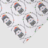 ハスキー子犬かわいい小妖精や小人フェスティバルメリークリスマス 薄葉紙 (詳細)