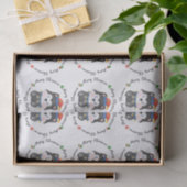 ハスキー子犬かわいい小妖精や小人フェスティバルメリークリスマス 薄葉紙 (ギフト)