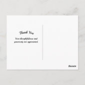 ハスキー子犬の雪写真ありがとう ポストカード (裏面)