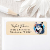 ハスキー差出人住所ラベル ラベル (インサイチュ)