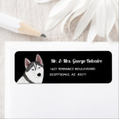 ハスキー差出人住所ラベル ラベル (インサイチュ)