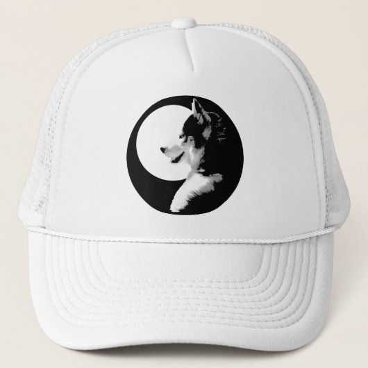 ハスキー帽そり犬の帽子ハスキー/オオカミ帽子ギフト キャップ (正面)