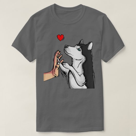 ハスキー愛かわいい犬ママ女の子の女の子 Tシャツ (デザイン正面)