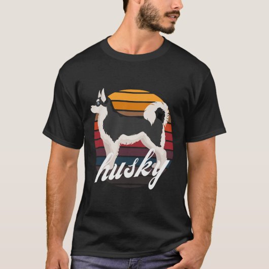 ハスキー愛好家 Tシャツ (正面)