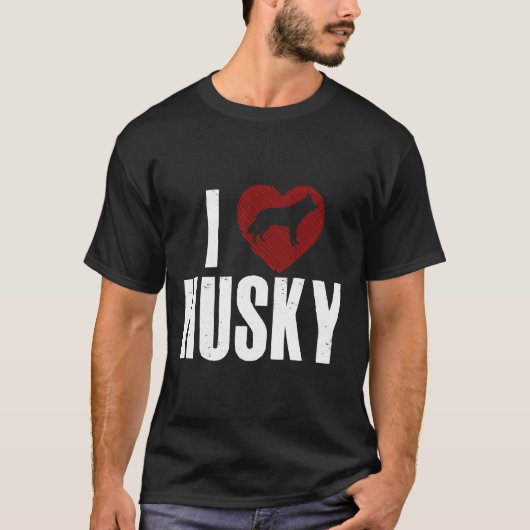 ハスキー愛好家 Tシャツ (正面)