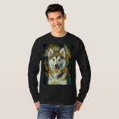 ハスキー愛好家 Tシャツ (正面フル)