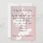 ハスキー招待状パーソナライズされたシベリアハスキーカード 招待状 (裏面)