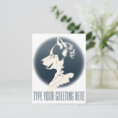 ハスキー招待状パーソナライズされたシベリアハスキーカード 招待状 (スタンド正面)