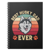 ハスキー最高のパパエバーアルティメットラブボンド犬のパパ ノートブック (正面)