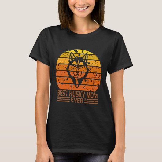 ハスキー最高のママ Tシャツ (正面)