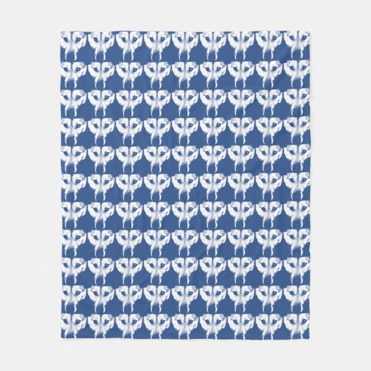 ハスキー毛布シベリアハスキー狼の犬の毛布 フリースブランケット (正面)