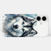 ハスキー水彩画 Case-Mate iPhoneケース (裏面 (横))