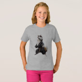 ハスキー犬が空手を知っている、ハスキー犬空手プレーヤー Tシャツ (正面フル)