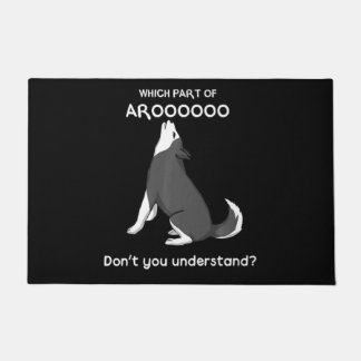 ハスキー犬のどこが分からないか ドアマット