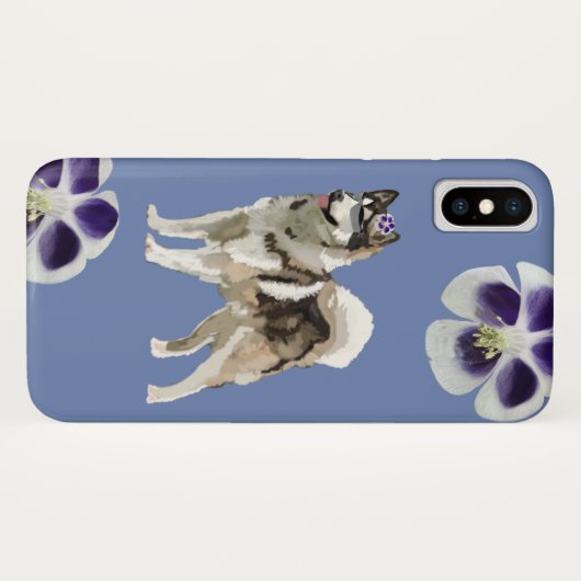 ハスキー犬のアートApple iPhone X,かろうじて Case-Mate iPhoneケース (裏面(横))