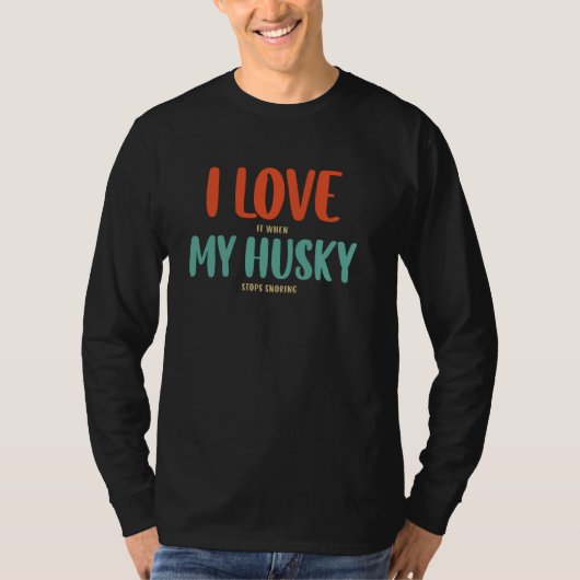 ハスキー犬のオーナー2 Tシャツ (正面)