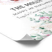 ハスキー犬のシグネチャードリンクサイン ポスター (角)