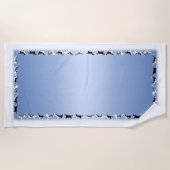 ハスキー犬のタオル ハスキー マラミュート ビーチタオル (正面)