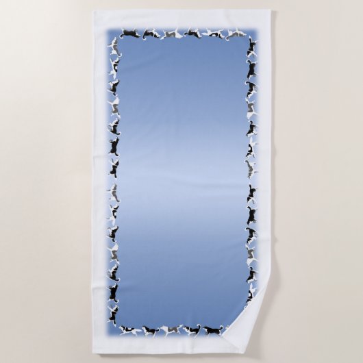 ハスキー犬のタオル ハスキー マラミュート ビーチタオル (正面)