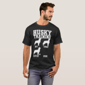 ハスキー犬のトレーナー Tシャツ (正面フル)