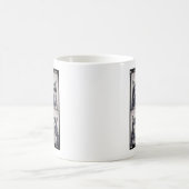 ハスキー犬のポートレート コーヒーマグカップ (中央)