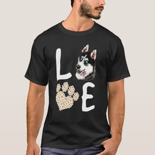 ハスキー犬の前足の救助 Tシャツ (正面)
