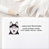 ハスキー犬の差出人住所ラベル ラベル (インサイチュ)