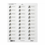 ハスキー犬の差出人住所ラベル ラベル (フルシート)