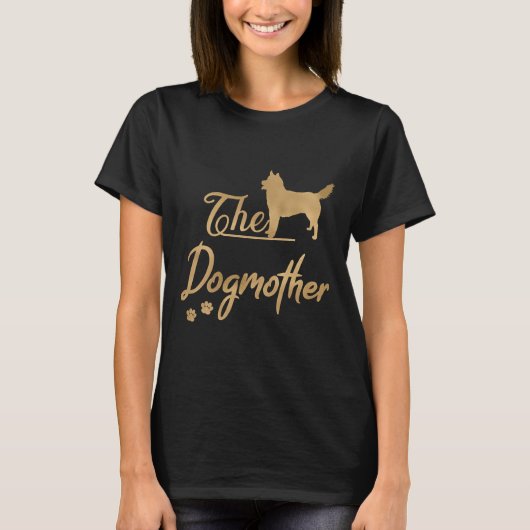 ハスキー犬の母ハスキー母 Tシャツ (正面)