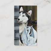 ハスキー犬の白いドラゴンアドベンチャー 名刺 (正面)