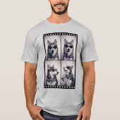 ハスキー犬の肖像 ユニセックス Tシャツ (正面)