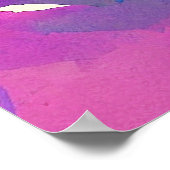 ハスキー犬の野生自然動物の色絵画芸術 ポスター (角)