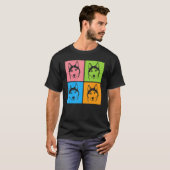 ハスキー犬の顔 Tシャツ (正面フル)