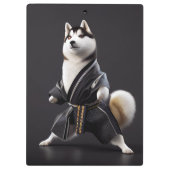 ハスキー犬は空手を知っている、ハスキー犬の空手選手 クリップボード (裏面)