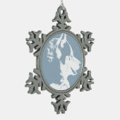 ハスキー犬オーナメントカスタムハスキー子犬の装飾 スノーフレークピューターオーナメント (左)