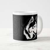 ハスキー犬コーヒーマグシベリア犬ハスキーそりドッグカップ ジャンボコーヒーマグカップ (正面右)