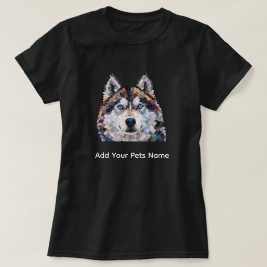 ハスキー犬デザインTシャツ Tシャツ (デザイン正面)