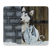 ハスキー犬ホワイトドラゴンアドベンチャー カッティングボード (正面)