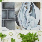 ハスキー犬ホワイトドラゴンアドベンチャー キッチンタオル (折り畳み)