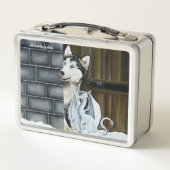 ハスキー犬ホワイトドラゴンアドベンチャー メタルランチボックス (裏面)