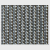 ハスキー犬ホワイトドラゴンアドベンチャー ラッピングペーパー (フラット)