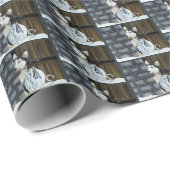 ハスキー犬ホワイトドラゴンアドベンチャー ラッピングペーパー (ロールコーナー)