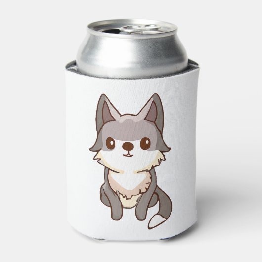 ハスキー犬 ウルフハウンド 缶クーラー (缶正面)