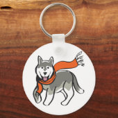 ハスキー犬 キーホルダー (正面)