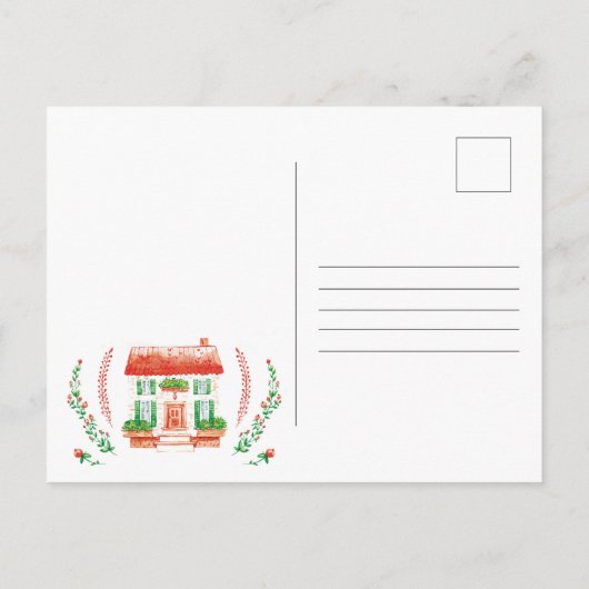 ハスキー犬 |ムドロームの引越しのお知らせポストカード 案内ポストカード (裏面)