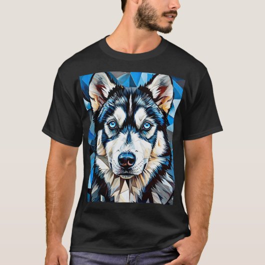 ハスキー犬 Tシャツ (正面)