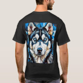 ハスキー犬 Tシャツ (裏面)