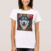 ハスキー犬 Tシャツ (正面)