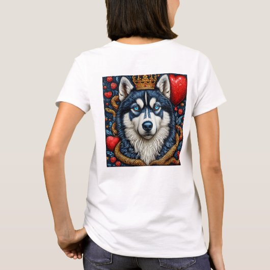 ハスキー犬 Tシャツ (裏面)