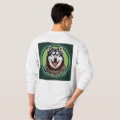 ハスキー犬 Tシャツ (裏面フル)